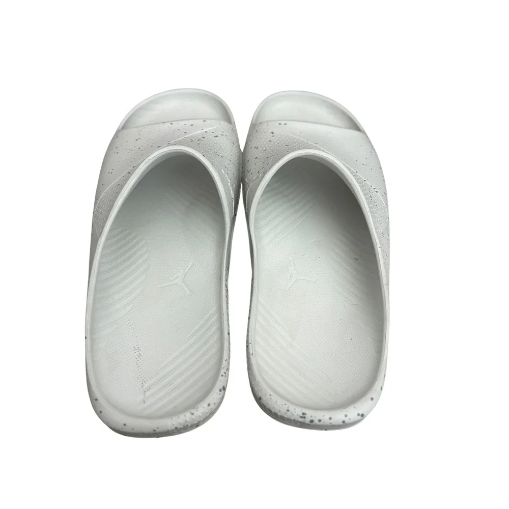 Jordan Post Slides White Grey Speckled Cement Mens‎ Size 12 DX5575-100 MS12C